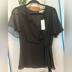 Calvin Klein Ruffle Wrap Top